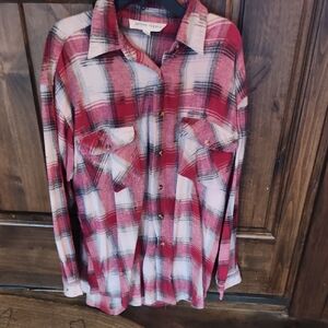 Jeffrey Rogers Red Plaid Shirt